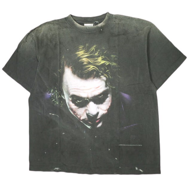 新品 SAINT MICHAEL x THE DARK KNIGHT セントマイケル 25SS BTM_SS TEE / JOKER ジョーカーTシャツ SM-HR8-0000-C53 L BLACK Mxxxxxx拍卖