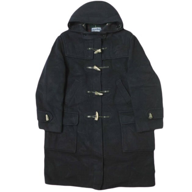 LANDS' END x Gloverall ランズエンド グローバーオール 別注 イギリス製 80s メルトンウールダッフルコート WOMENS 16 NAVY ヴィンテージ拍卖