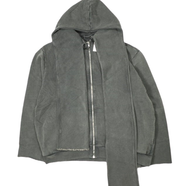 新品 CAMIEL FORTGENS カミエル フォートヘンス 24AW SCARF HOODIE スカーフ付き ジップアップパーカー CF.18.02.02.01 M BLK 定価75,900円拍卖