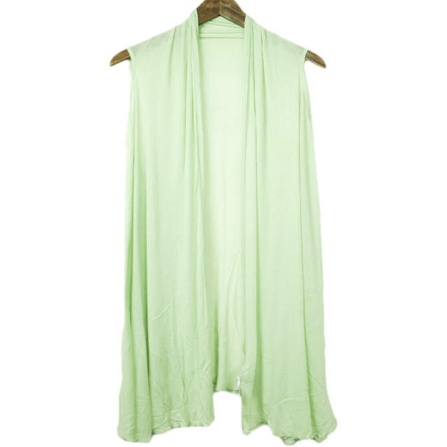 新品 CROCE CROSS クローチェクロス PERLA テンセルカシミヤシルク ジレ LIGHT GREEN 定価17,600円 ニット ノースリーブ カーディガン拍卖