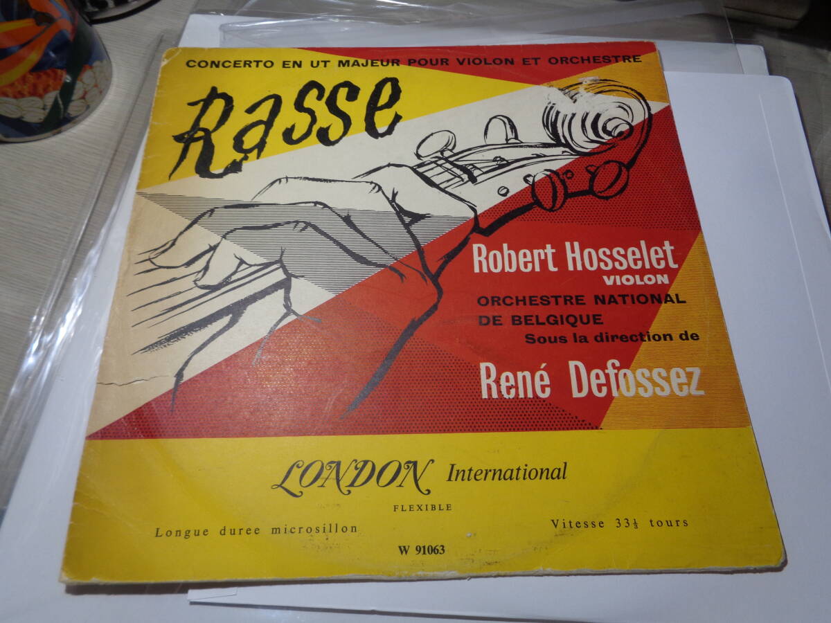 ROBERT HOSSELET,RENE DEFOSSEZ/RASSE:CONCERTO(UK/LONDON:W 91063 MONO FLAT DISC 10” LP拍卖