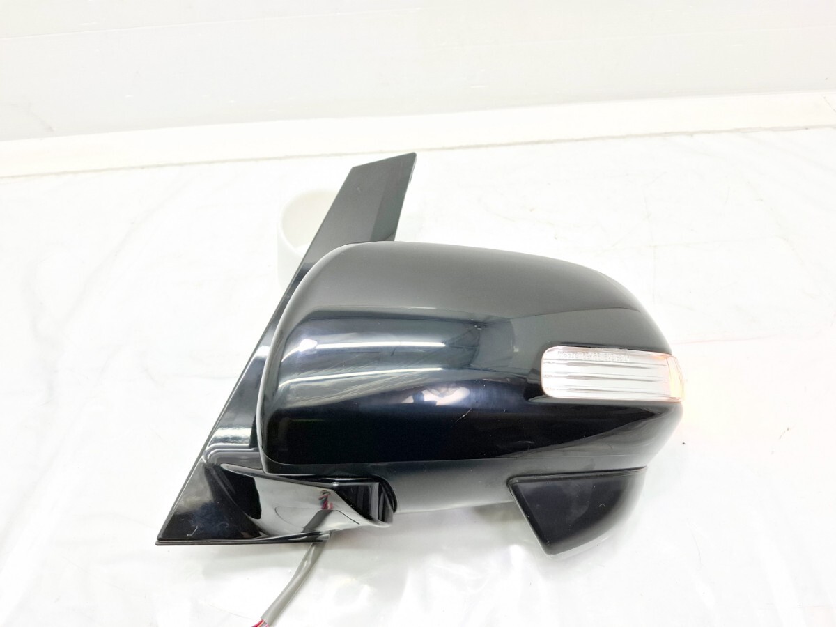 50系 エスティマ ACR50 GRS50 左 ドアミラー 助手席側 動作確認済 ブラック 黒202 7ピン 7P サイド ウインカー ブルーレンズ S(25)拍卖