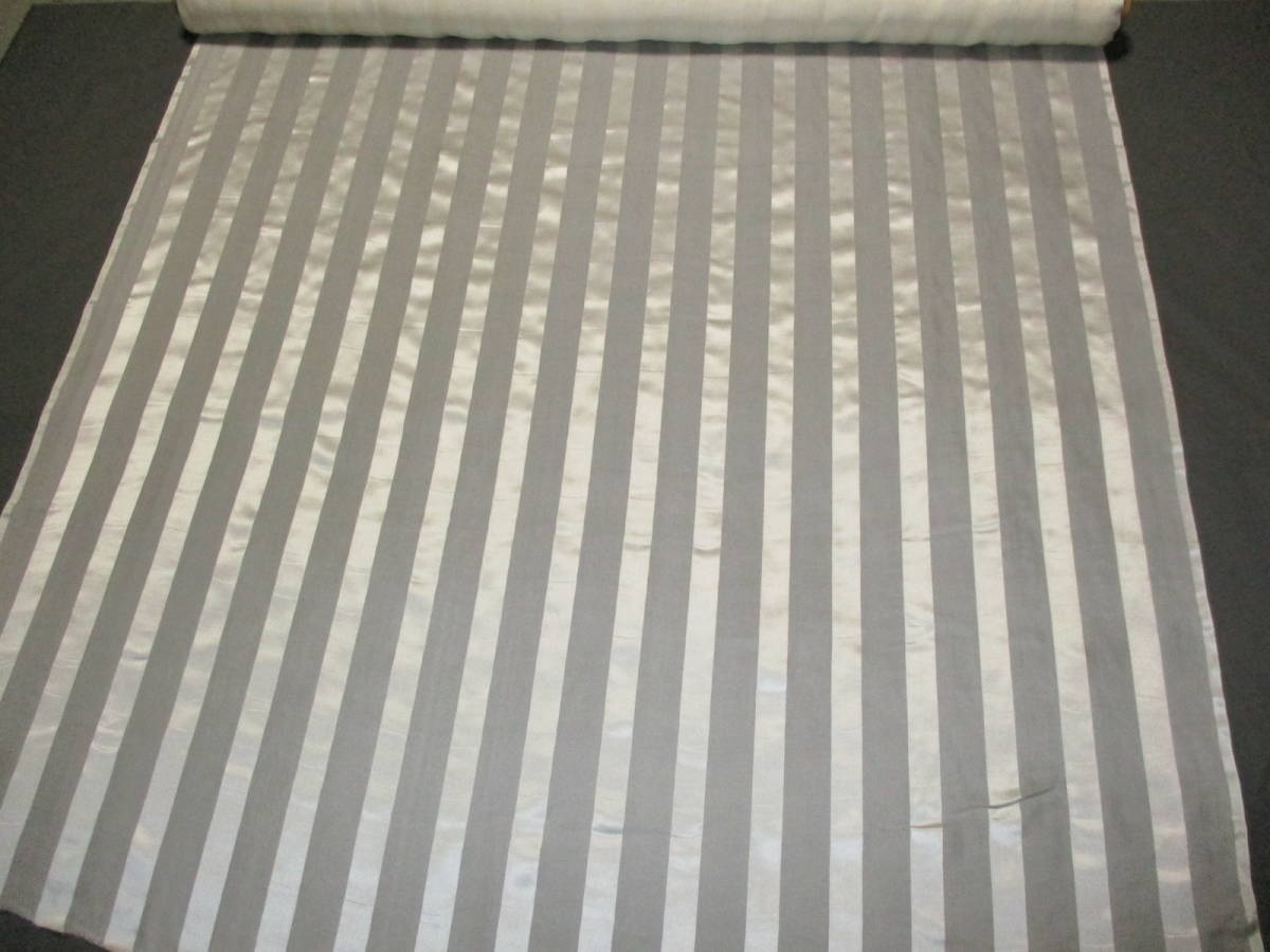 即決!【シルク白生地シフォンサテンストライプ】114cm×100cmスカーフはぎれ草木染め絹・アウトレット、未使用品 拍卖