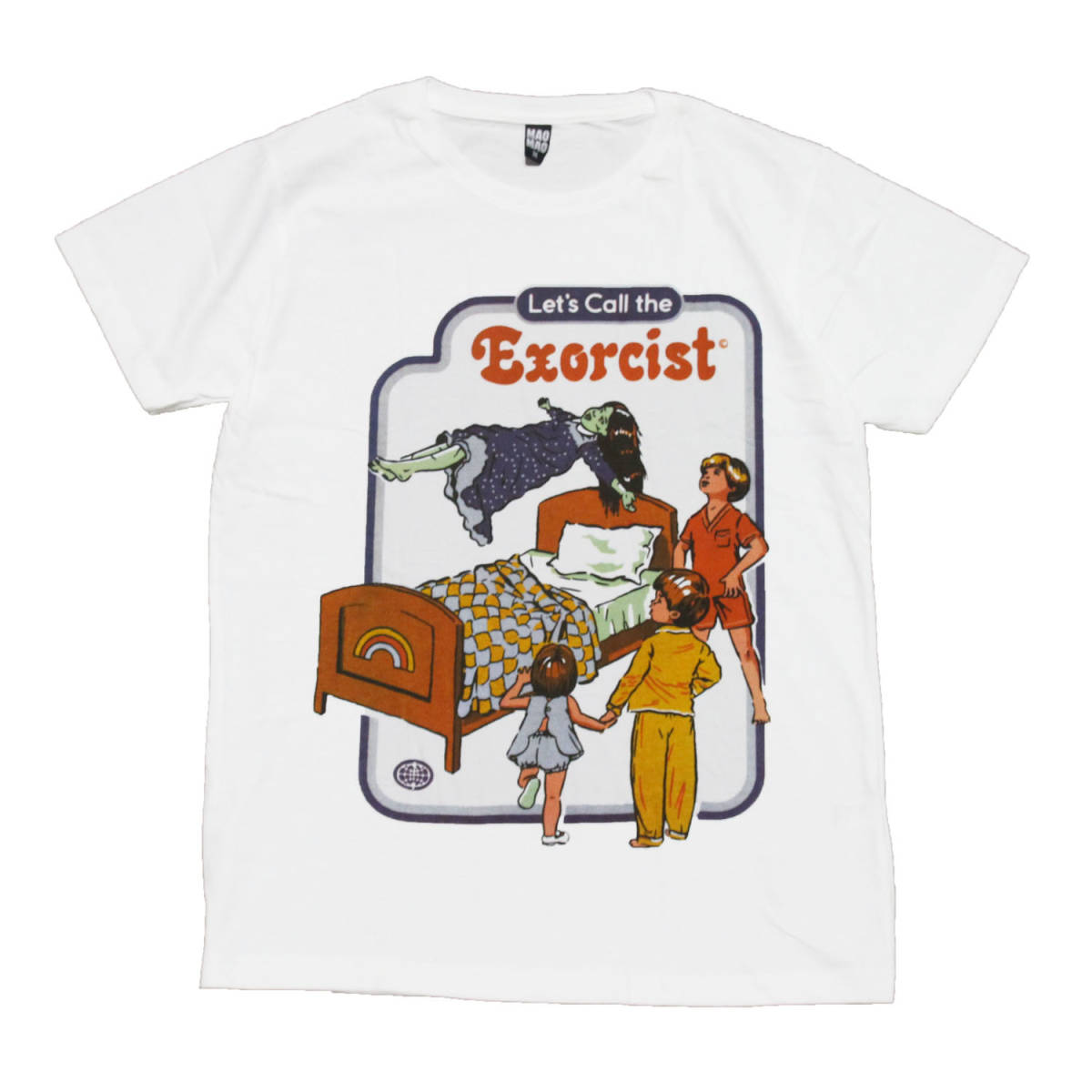 レトロデザイン アメリカン エクソシスト 悪魔祓い カワイイ ストリート系 デザインTシャツ おもしろTシャツ メンズ 半袖★tsr0553-wht-m拍卖