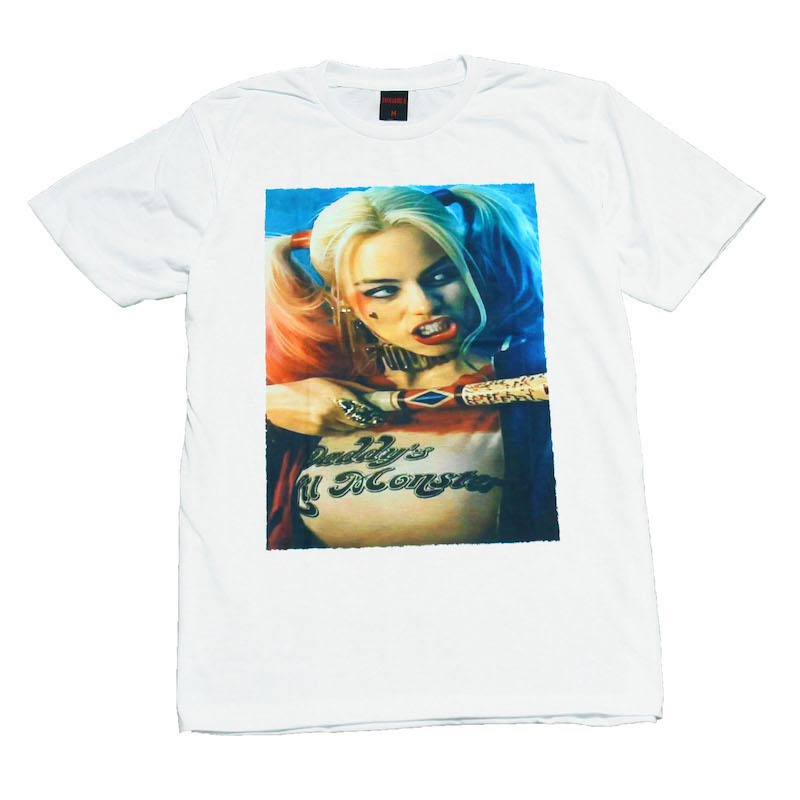 ハーレイ・クイン 映画Tシャツ ジョーカー アメコミ カワイイ ストリート系 デザインTシャツ おもしろTシャツ メンズ 半袖★tsr0505-wht-s拍卖