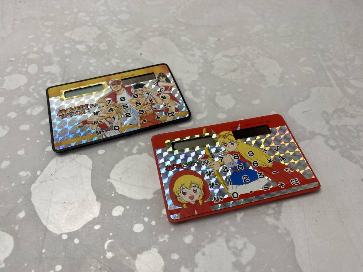 8/30★当時物★キャラ電 カード電卓 2点まとめ売り 赤ずきんチャチャ/餓狼伝説スペシャル 【中古/現状品/動作未確認ジャンク】拍卖