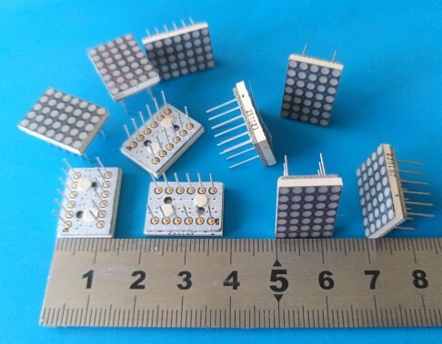 5x7 ドットマトリクスLED 赤 2.54mmピッチ10個セット fC拍卖