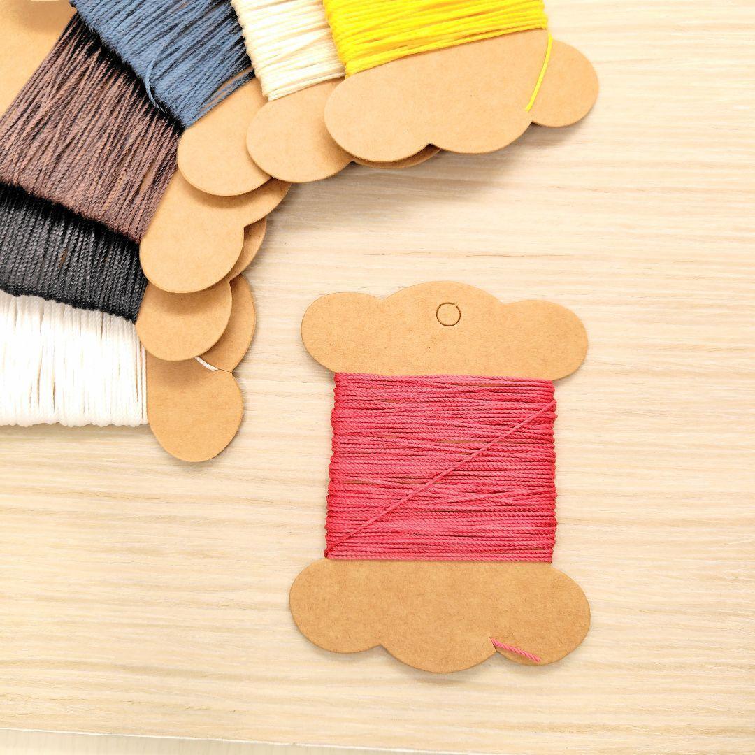 ロウビキ 蝋引き糸 丸紐 0.8mm 10m レッド ロウ引き ワックスコード 手縫い糸 紐 糸 レザークラフト マクラメ ラウンドスレッド拍卖