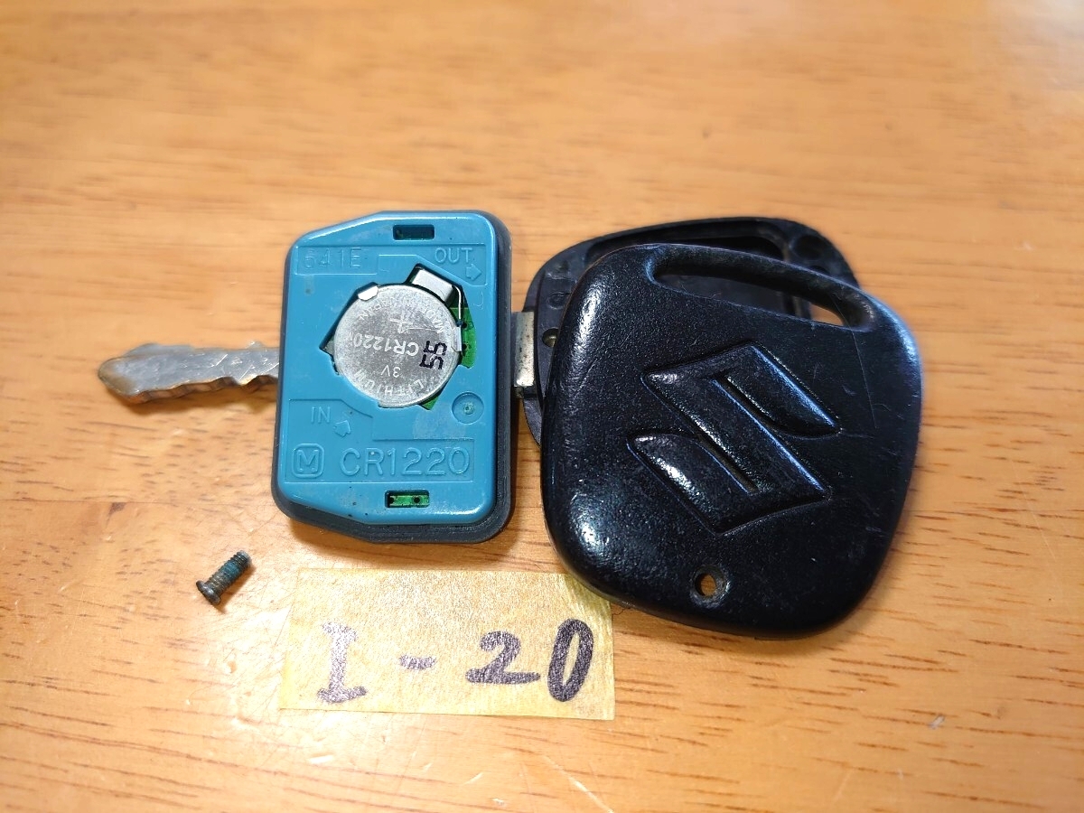 I-20 スズキ純正 MC21S MH21S ワゴンR MF21S MRワゴン DA62W JB23W 1ボタン スマートキー キーレス 青基盤 追跡あり拍卖