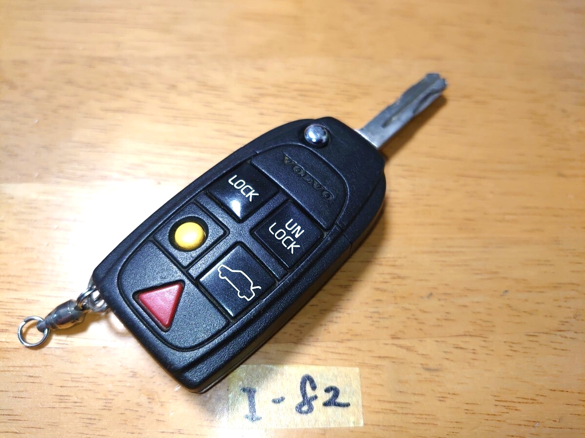 I-82 VOLVO 純正 スマートキーレス リモコン 鍵  5ボタン  V70 S80 周波数確認済み 追跡あり拍卖
