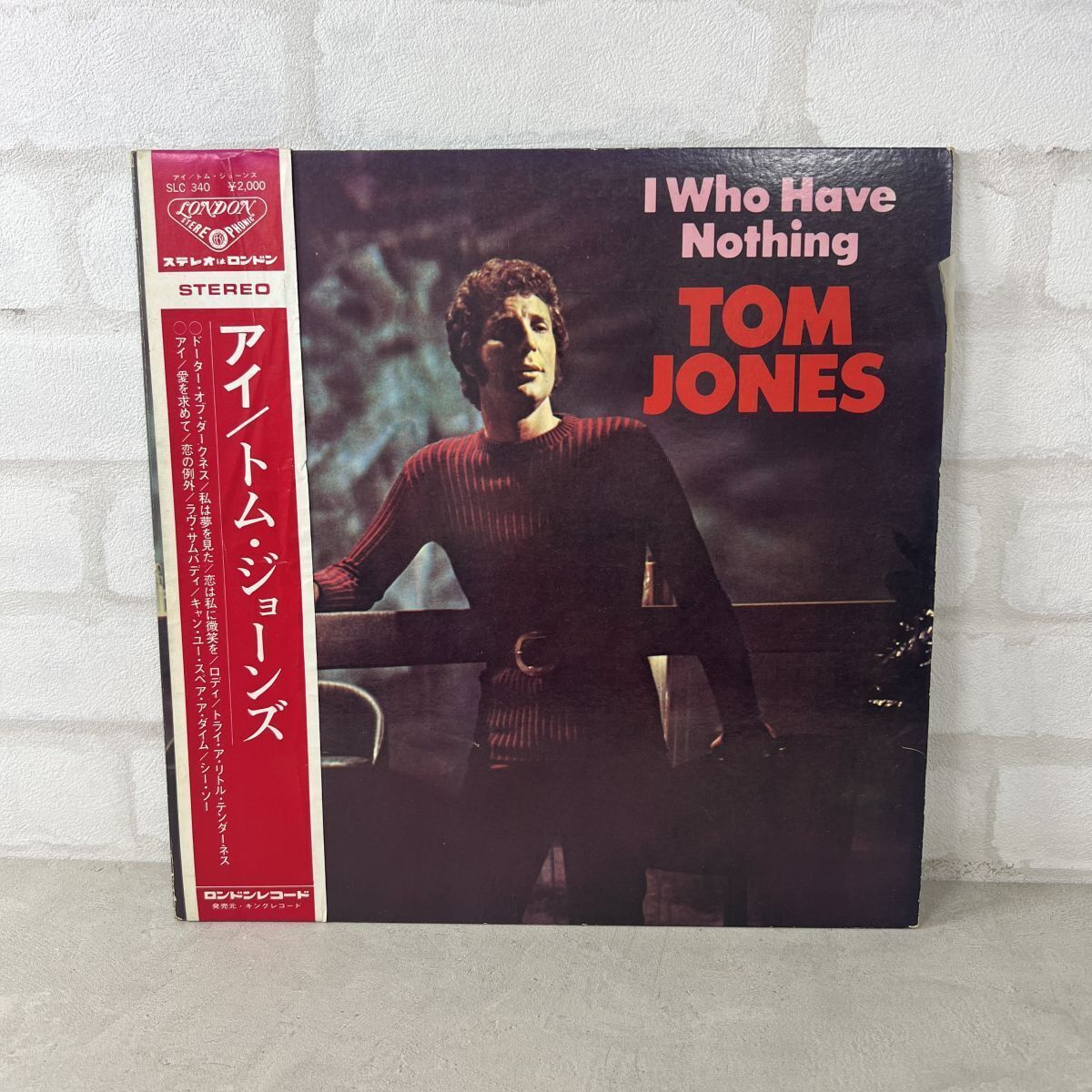 TOM JONES トム・ジョーンズ I WHO HAVE NOTHING LP SLC-340 洋楽 LP レコード【51】拍卖