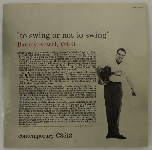 U232 美盤 LP Barney Kessel/バーニー・ケッセル Vol. 3 To Swing Or Not To Swing/トゥ-スイング-オア-ノット-トゥ-スイング LAX-3006(M)拍卖