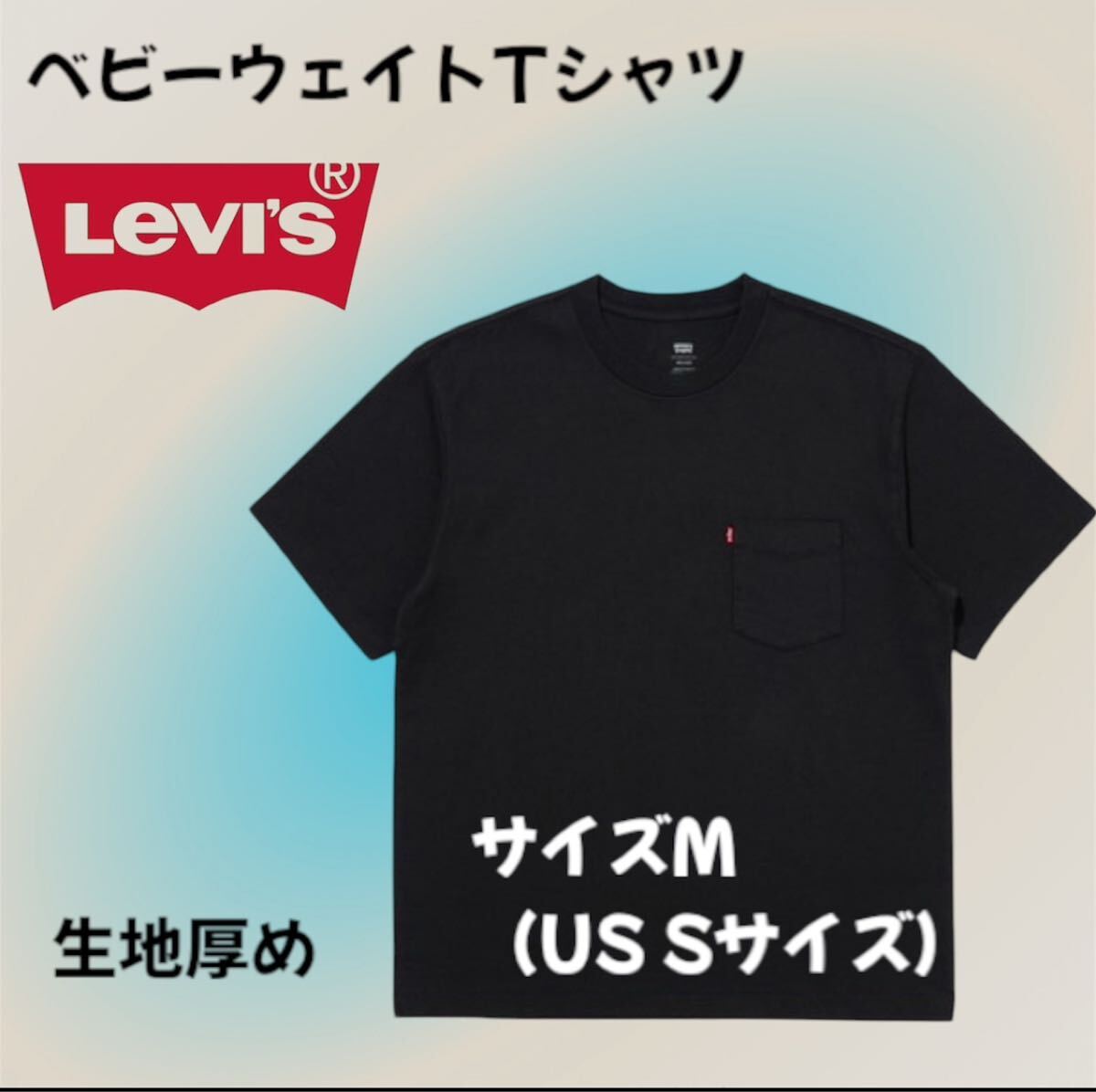 リーバイス ヘビーウェイト ポケット Tシャツ ブラック JAPAN Mサイズ(us Sサイズ)飽きない!ヘタレない!拍卖