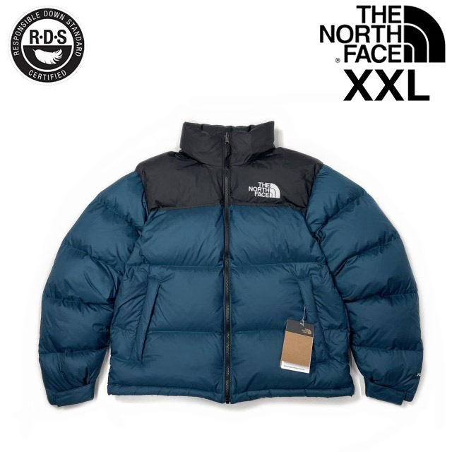 売切り【正規新品】THE NORTH FACE◆1996 RETRO NUPTSE JACKET ダウンジャケット ヌプシ US限定 RDS認証 ロゴ刺繍(XXL)青 黒 190122-160拍卖