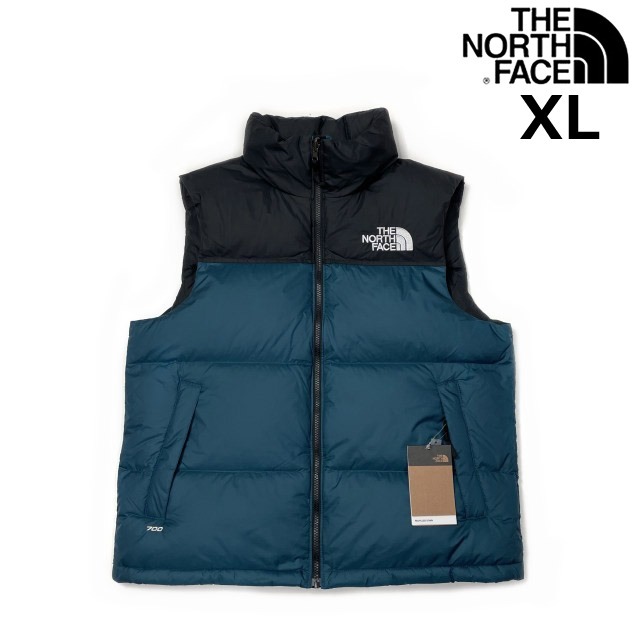 売切り【正規新品】THE NORTH FACE◆1996 RETRO NUPTSE VEST ダウンベスト ヌプシ US限定 レジャー パッカブル(XL)青 黒 190122-115拍卖