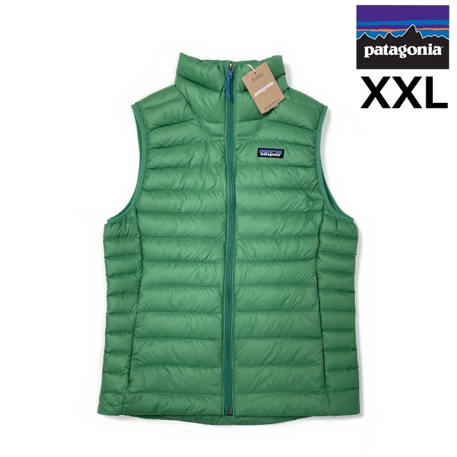 売切り【正規新品】patagonia パタゴニア◆DOWN SWEATER VEST ダウン ベスト US購入 軽量 レジャー パッカブル(XXL)緑 190124-10787拍卖