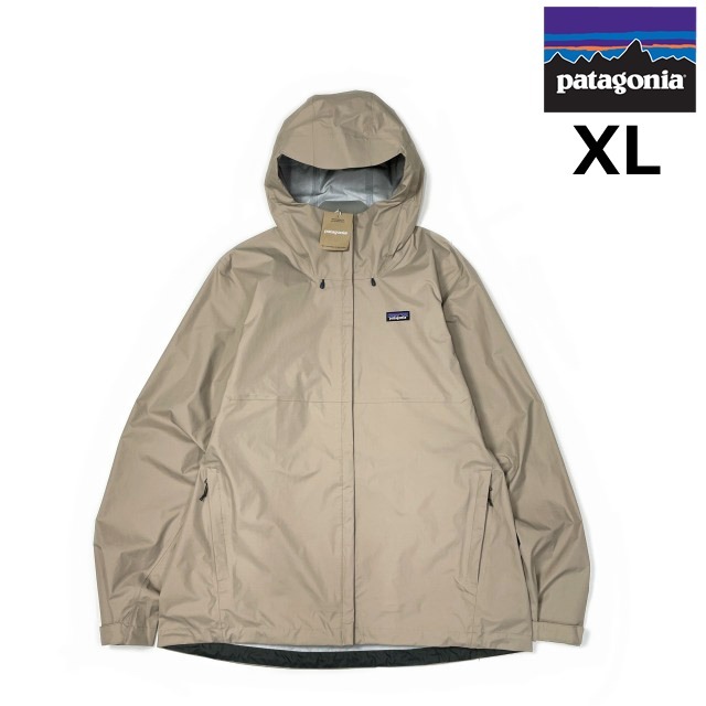 売切り【正規新品】patagonia パタゴニア◆TORRENTSHELL 3L RAIN JACKET ジャケット US購入 軽量 パッカブル(XL)ベージュ 190124-11947-B拍卖
