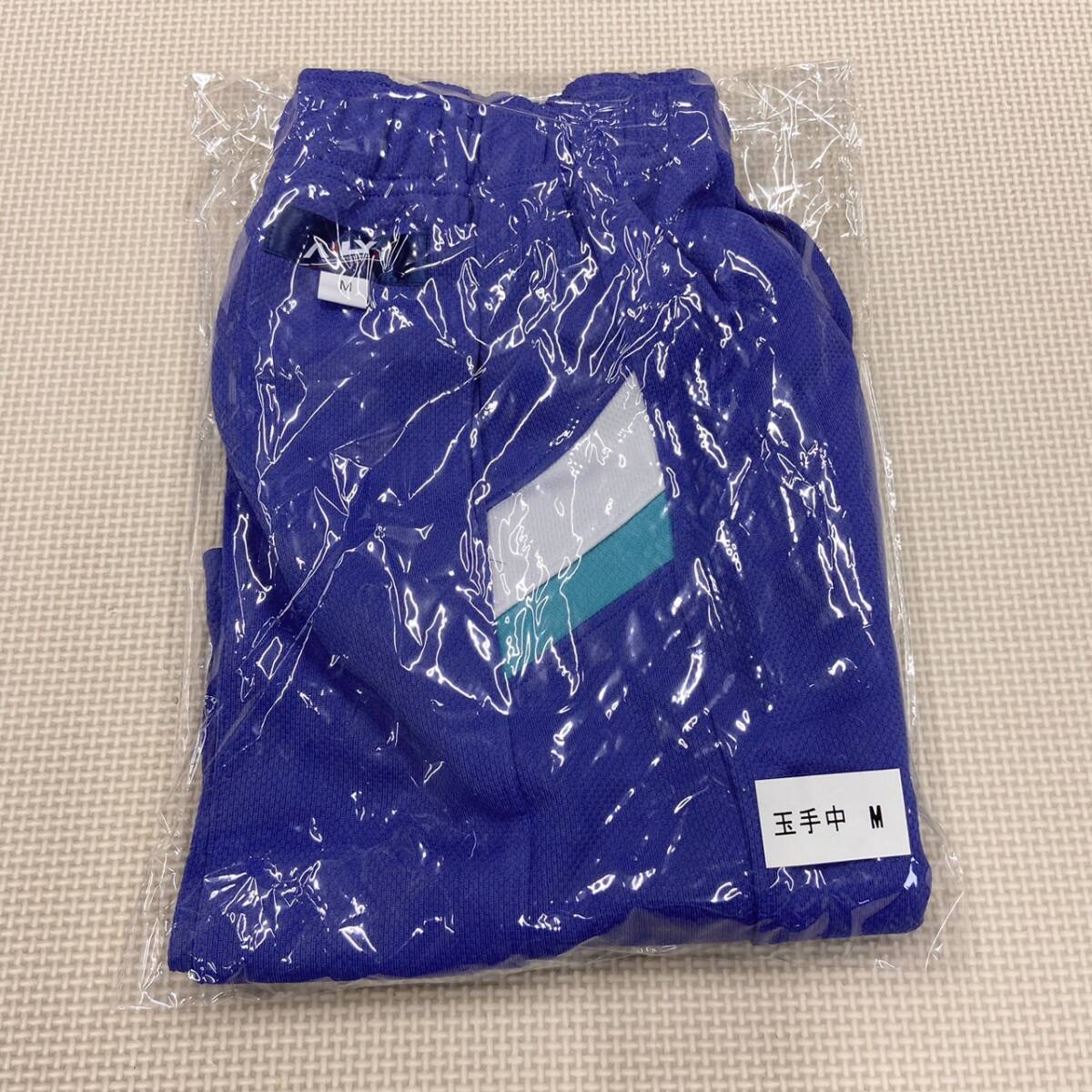 Y013 新品【柏原市立 玉手中】スクールスポーツウェア ハーフパンツ サイズ M /AILY/紫x白・緑/ジャージ/中学生/体操着/体操服拍卖