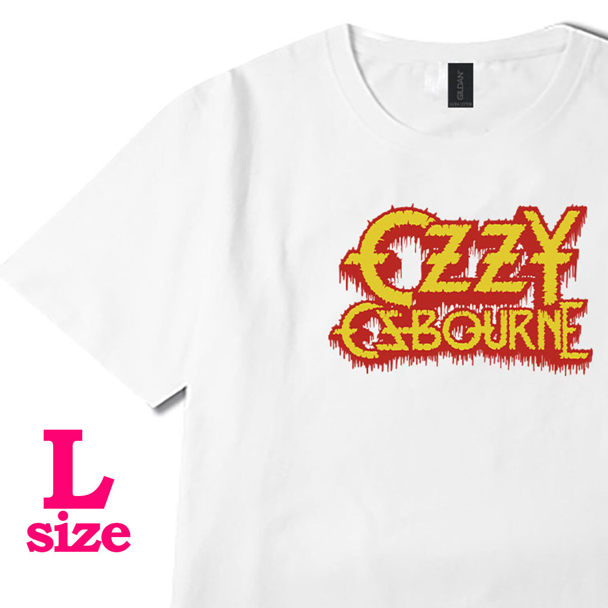 オジー オズボーン 柄 Tシャツ デザインロゴ イラスト カジュアル キレイめ 半袖 6.0オンス コットン100% L拍卖