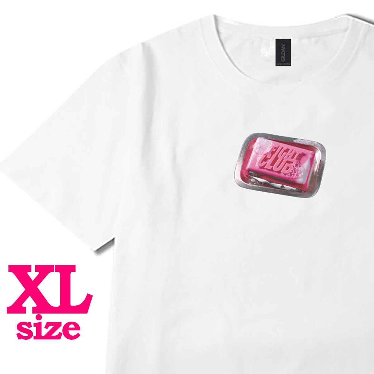 ファイト・クラブ Fight Club 柄 Tシャツ ブラッド・ピット 映画Tシャツ 半袖 カジュアル キレイめ 6.0oz コットン100% XL拍卖