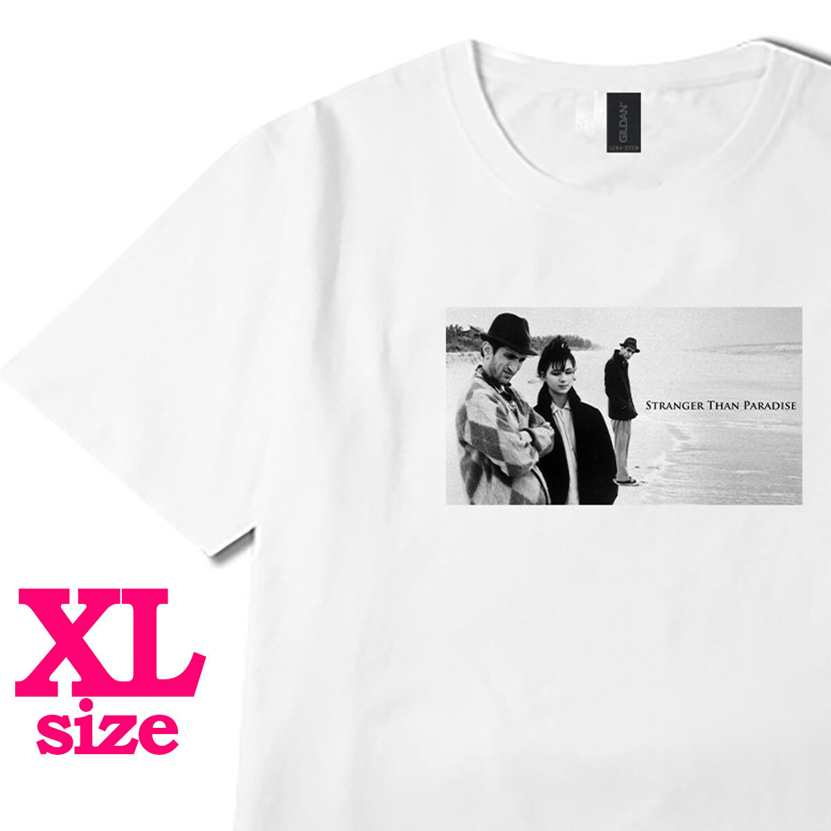 フォトプリント ストレンジャー・ザン・パラダイス 柄 Tシャツ 映画Tシャツ 洋画 カジュアル キレイめ モノクロ 半袖 6.0oz コットン100%拍卖
