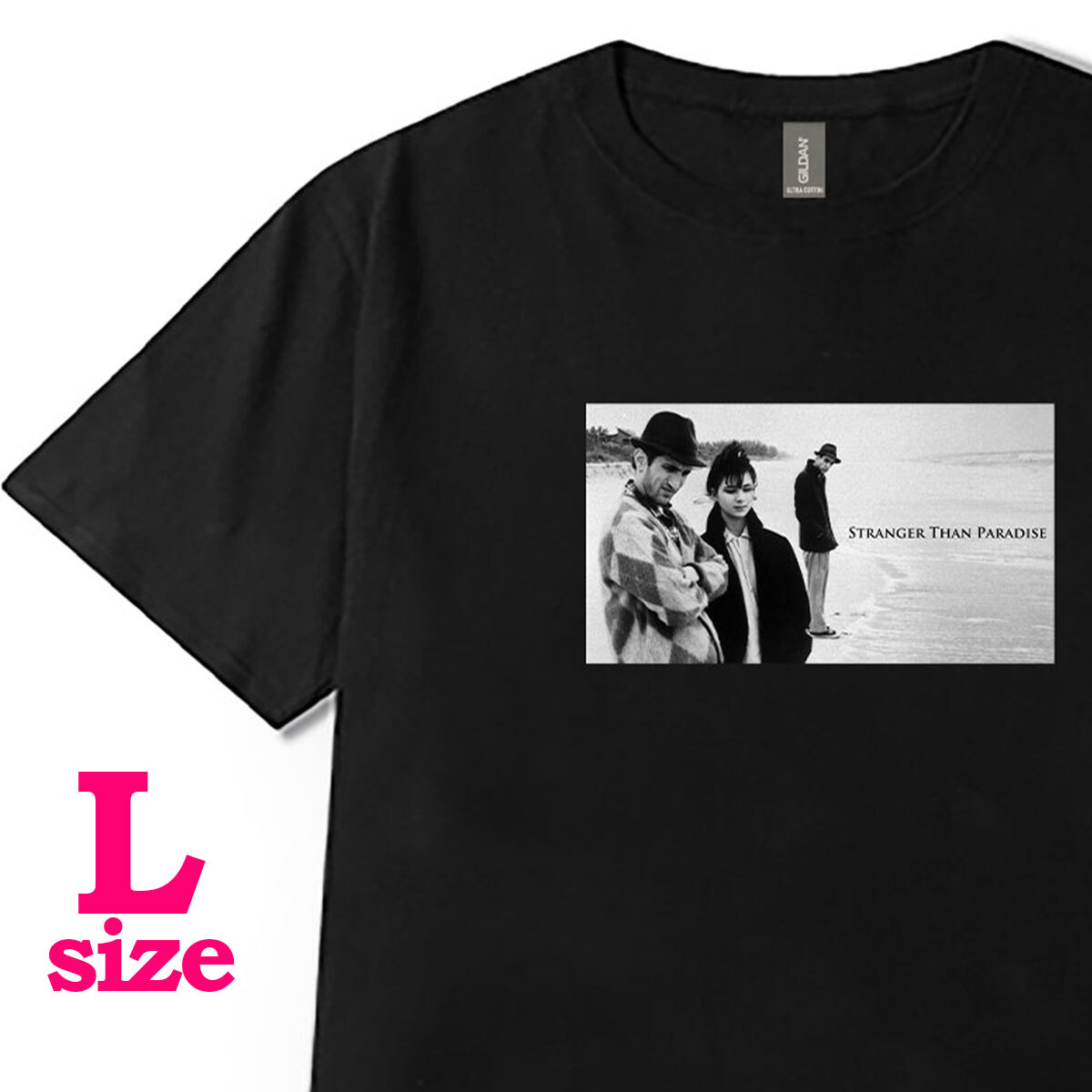 フォトプリント ストレンジャー・ザン・パラダイス 柄 Tシャツ 映画Tシャツ 洋画 カジュアル キレイめ モノクロ 半袖 6.0oz コットン100% L拍卖