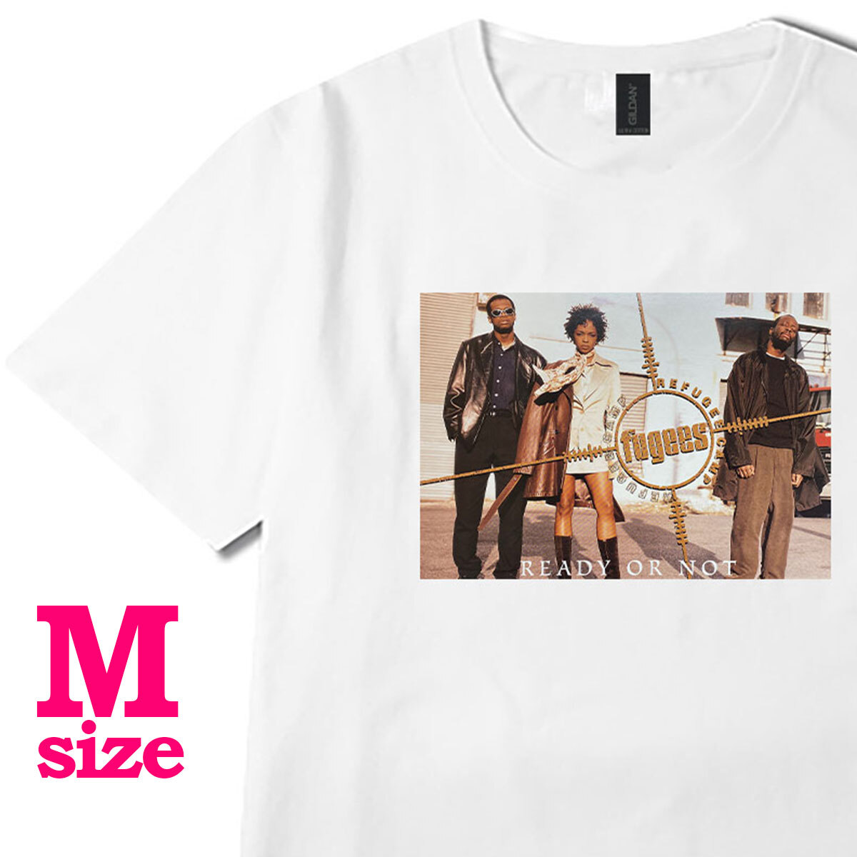 フージーズ The Fugees フォトプリント Tシャツ ローリン・ヒル キレイめ カジュアル 半袖 6.0oz コットン100% ユニセックス M拍卖