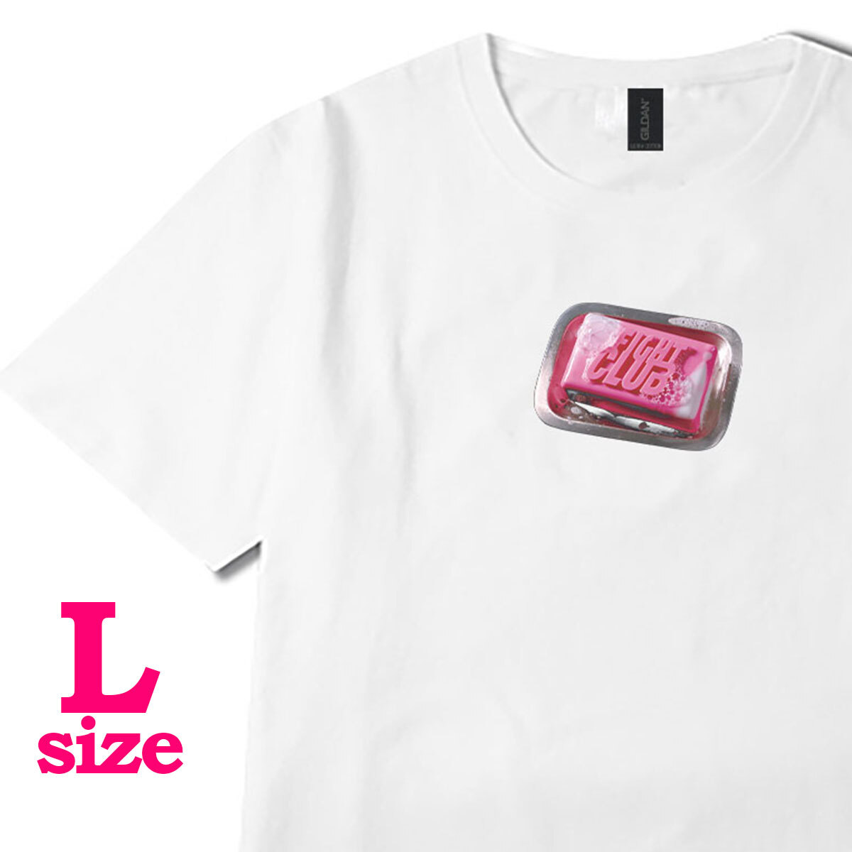 ファイト・クラブ Fight Club 柄 Tシャツ ブラッド・ピット 映画Tシャツ 半袖 カジュアル キレイめ 6.0oz コットン100% L拍卖