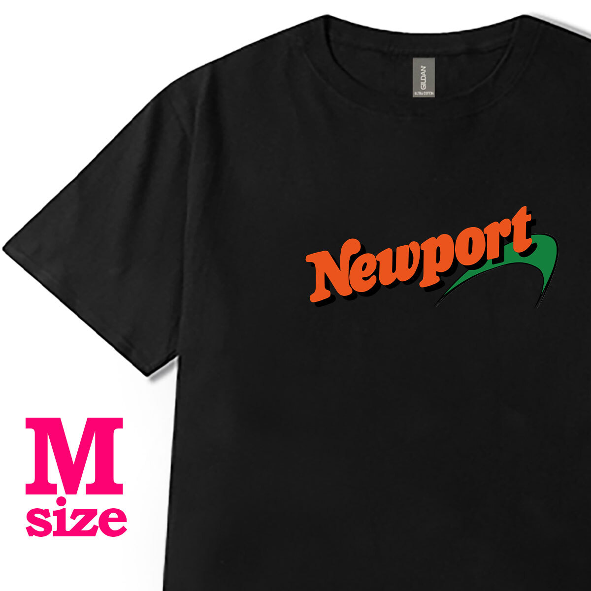 Newport ニューポート ロゴプリント Tシャツ 野村訓一 着用 キレイめ カジュアル 半袖 カジュアル 6.0oz コットン100% M拍卖