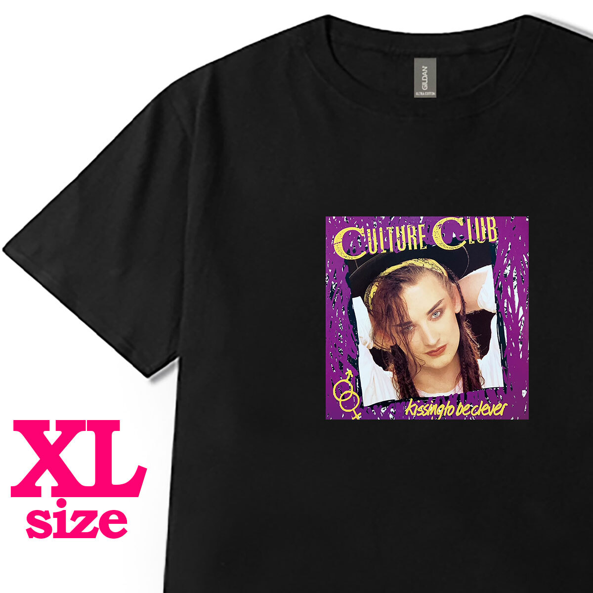カルチャークラブ Culture Club Kissing To Be Clever プリント Tシャツ キレイめ カジュアル 半袖 6.0oz コットン100% ユニセックス XL拍卖