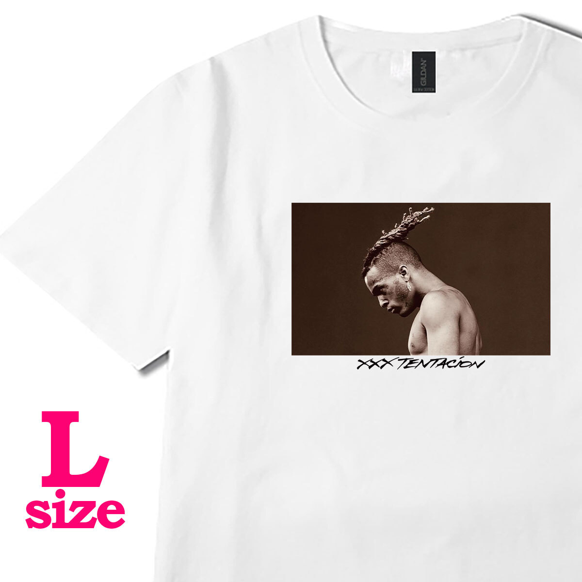 XXXテンタシオン XXXTentacion フォトプリント Tシャツ ラッパーTシャツ キレイめ カジュアル 半袖 6.0oz コットン100% ユニセックス L拍卖