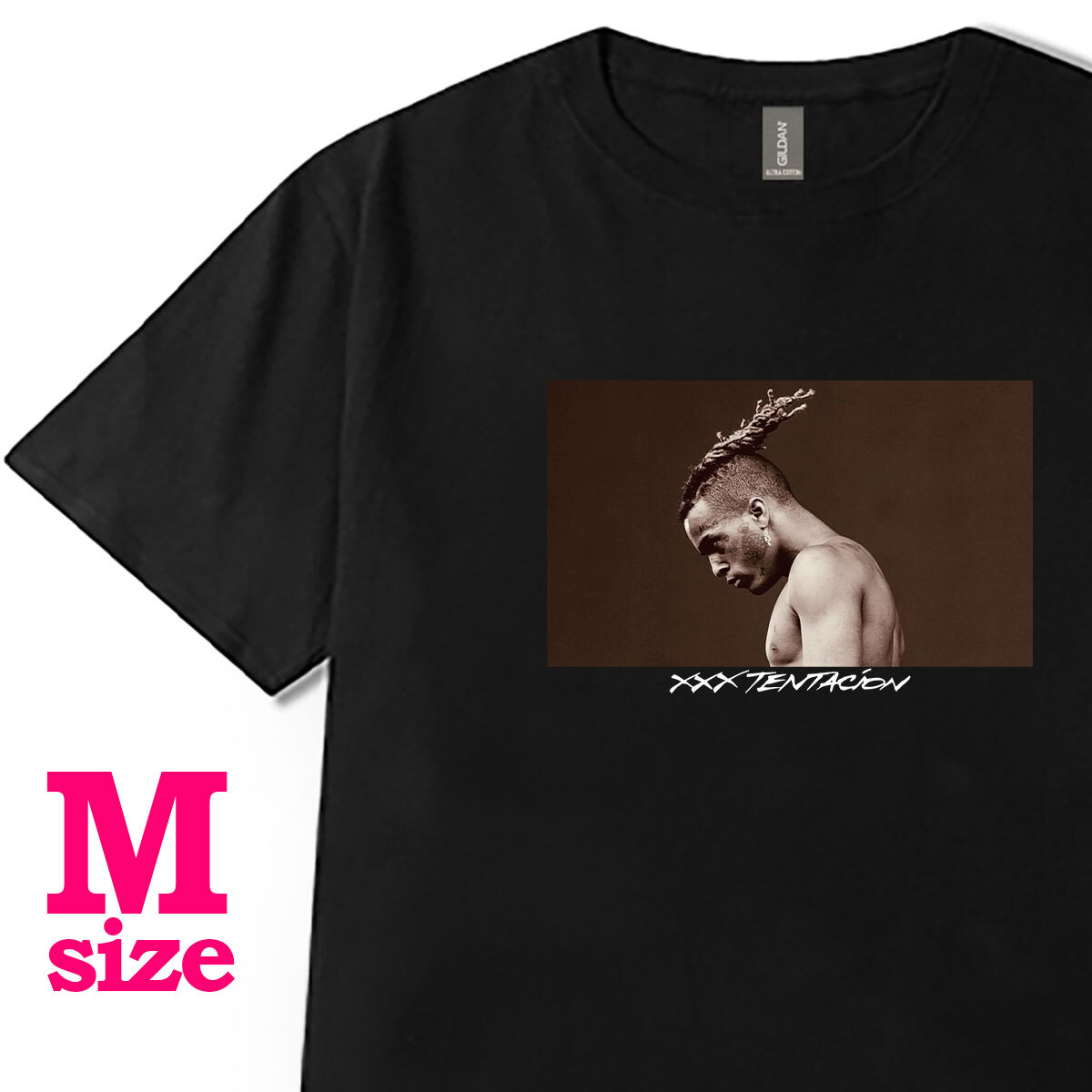 XXXテンタシオン XXXTentacion フォトプリント Tシャツ ラッパーTシャツ キレイめ カジュアル 半袖 6.0oz コットン100% ユニセックス M拍卖