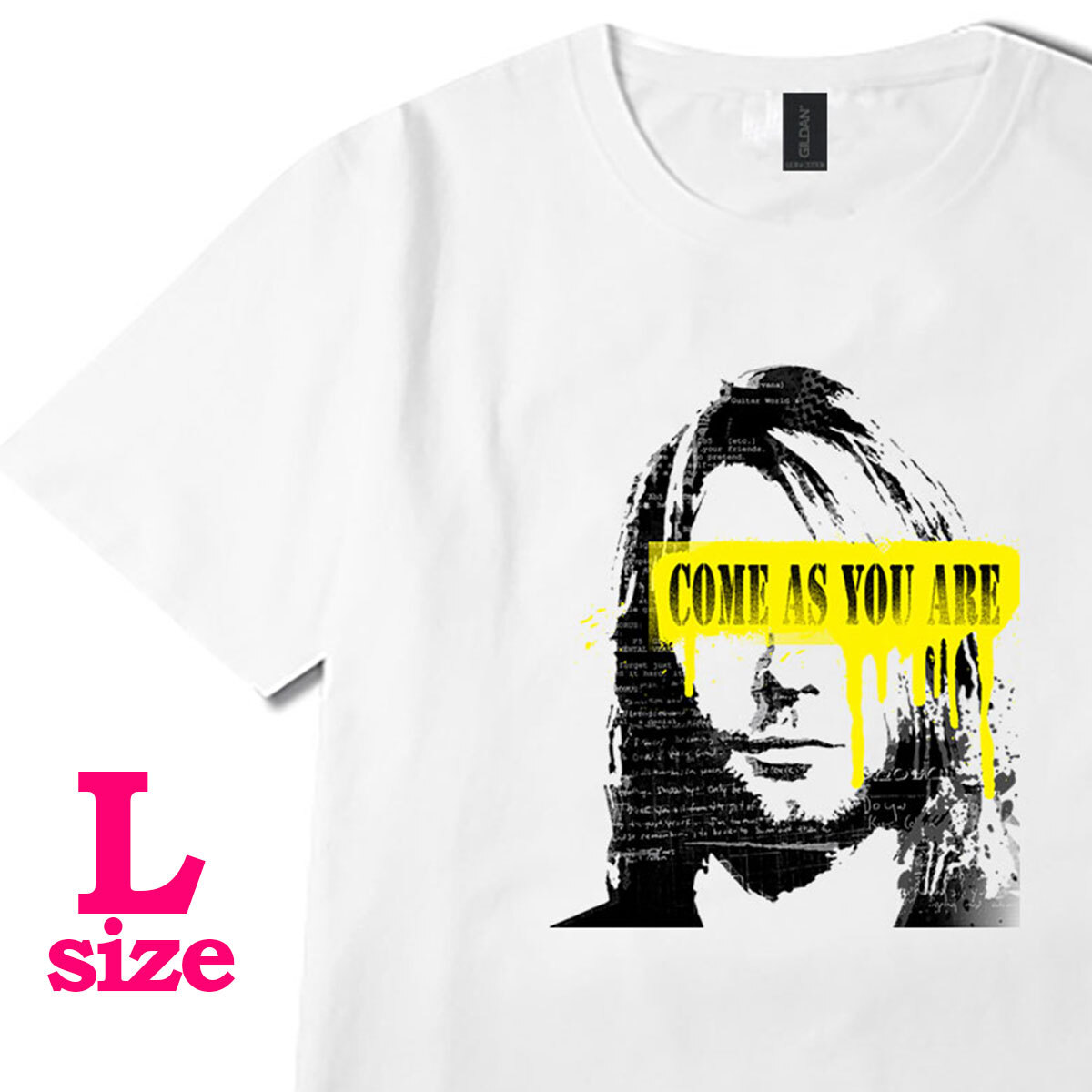 NIRVANA イラスト プリント Tシャツ ニルヴァーナ カートコバーン COME AS YOU ARE カジュアル キレイめ 半袖 6.0oz コットン100% L拍卖