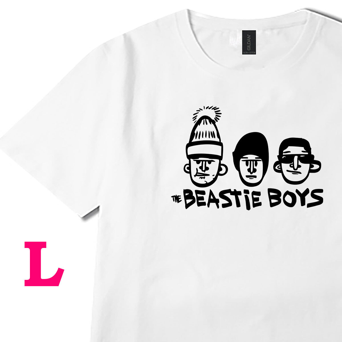 ビースティ ボーイズ Beastie Boys イラスト プリント Tシャツ キレイめ カジュアル 6.0oz コットン100% ユニセックス ホワイト L拍卖