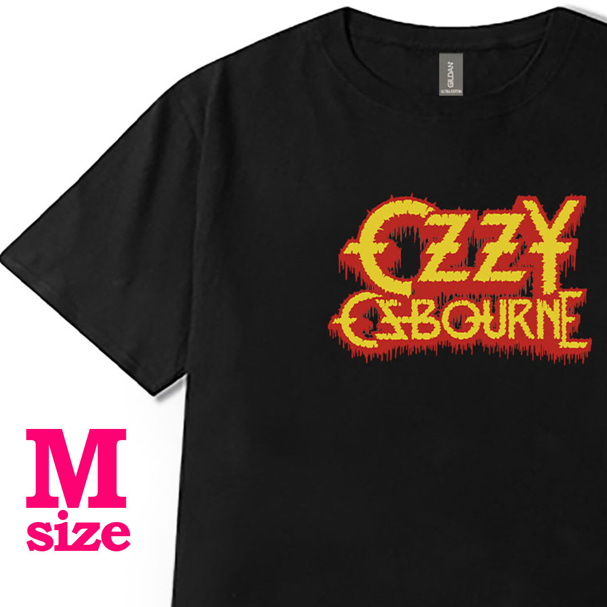 オジー オズボーン 柄 Tシャツ デザインロゴ イラスト カジュアル キレイめ 半袖 6.0オンス コットン100% M拍卖