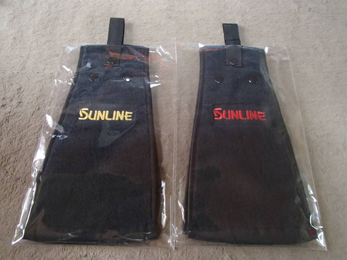 SUNLINE(サンライン)フィッシングタオル TO-105 ブラック×ゴールド ブラック×レッド 2枚 新品拍卖