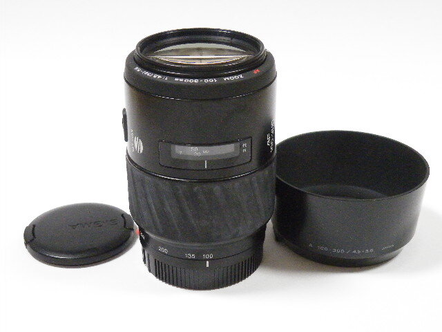 ◎ MINOLTA AF ZOOM 100-300mm F4.5-5.6 ソニー・ミノルタ Aマウント ミノルタ AFズームレンズ フード付拍卖