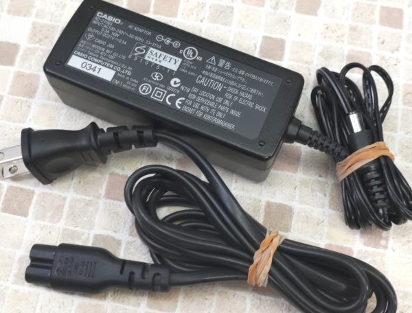 CASIO 純正 ACアダプタ電源 AD-2105S ネームランド/ディスクタイトルプリンタ KLD-200/KLD-300/KLD-350/CW-50/CW-E60/CW-100 動作OK拍卖