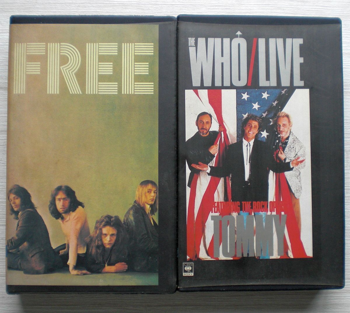 VHS ①フリー「ライヴ&モア~ポール・コゾフに捧ぐ~」ポール・ロジャース ②ザ・フー「トミー・ニューライヴ '89」拍卖