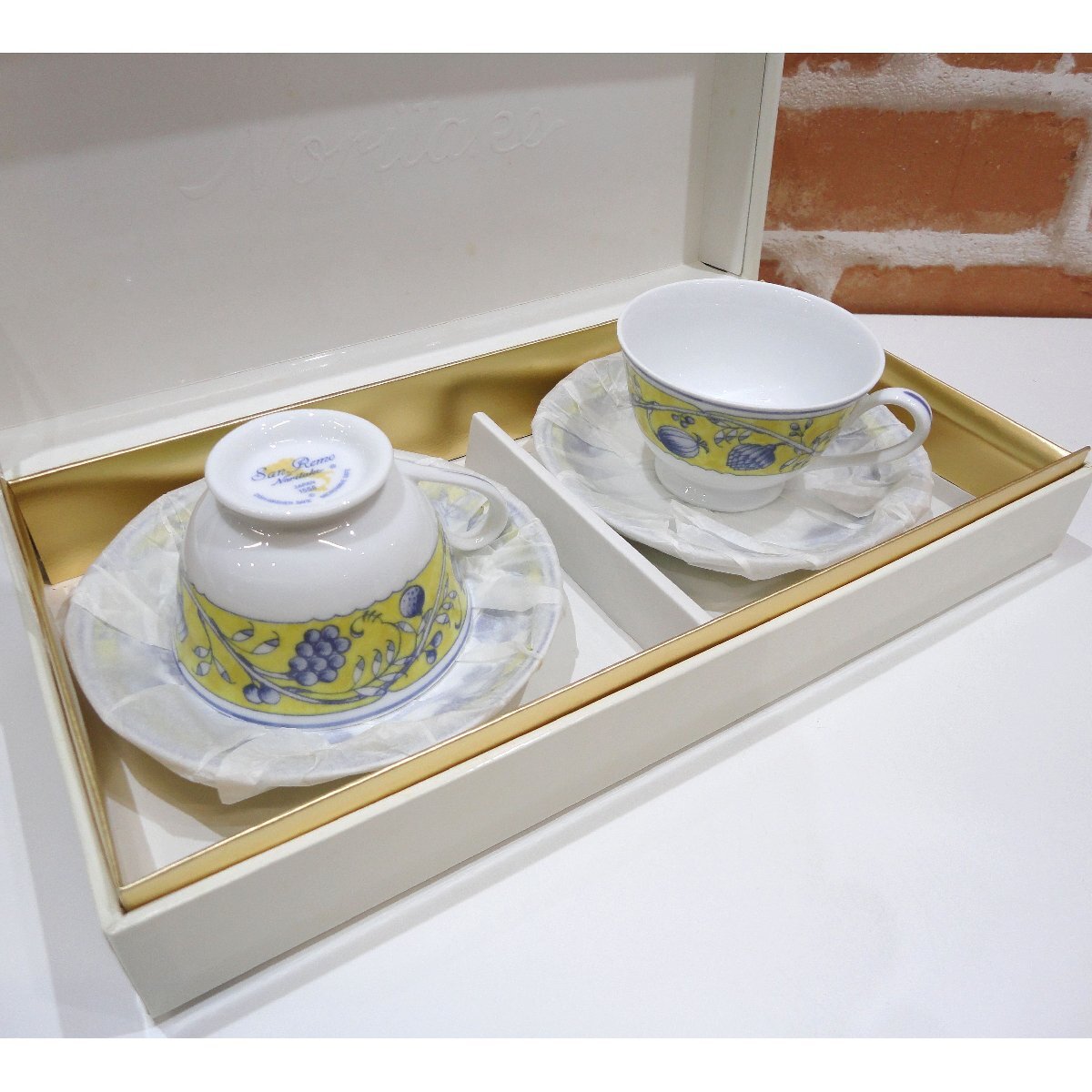8742 未使用品 ノリタケ Noritake サンレモ C/S カップ&ソーサー ペアセット 碗皿 茶器 Y6851C 1556拍卖