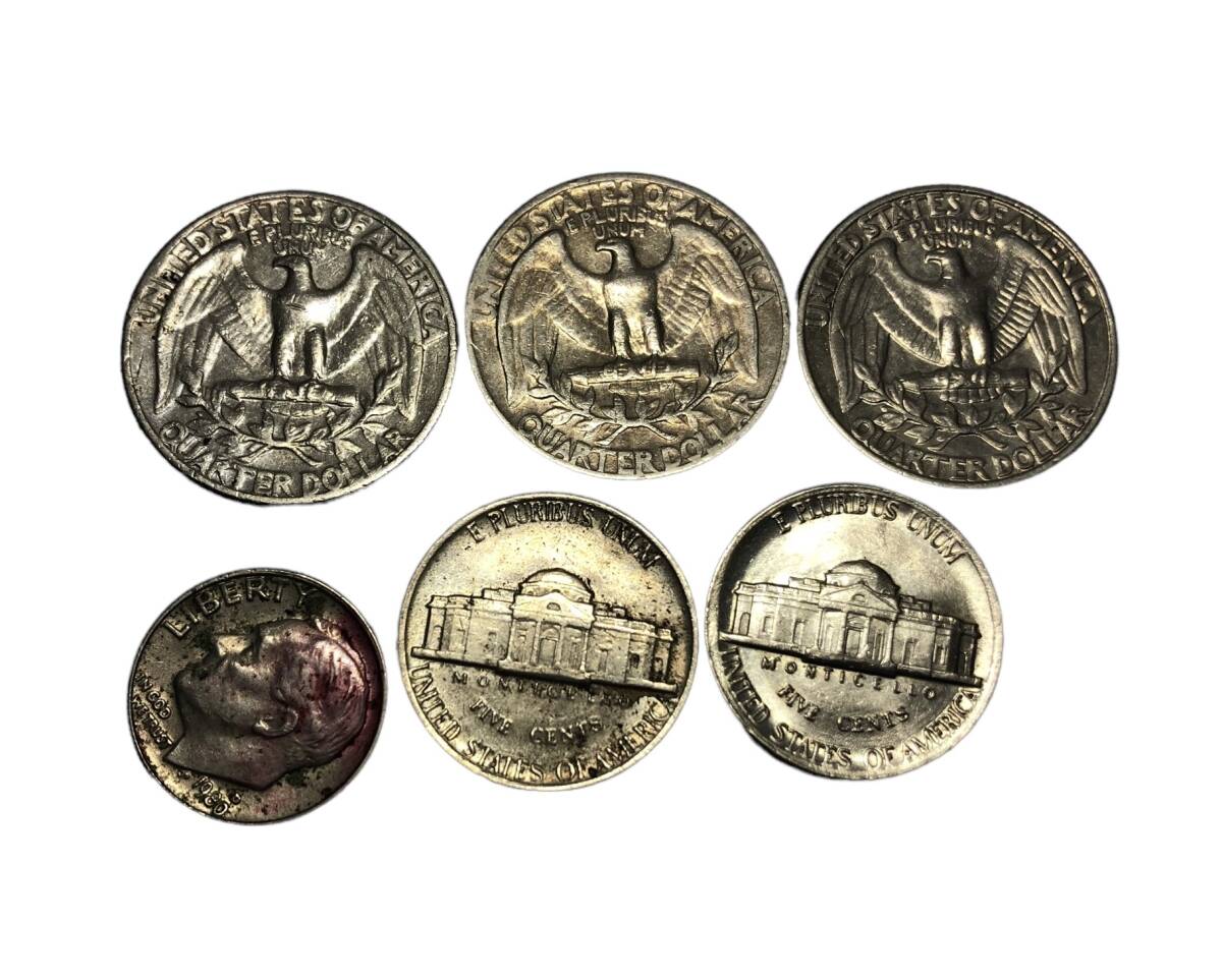 古銭 アメリカ 25セント 銀貨 1965 1967 1979 リバティ クウォーターダラー 外国コイン 他 まとめて拍卖