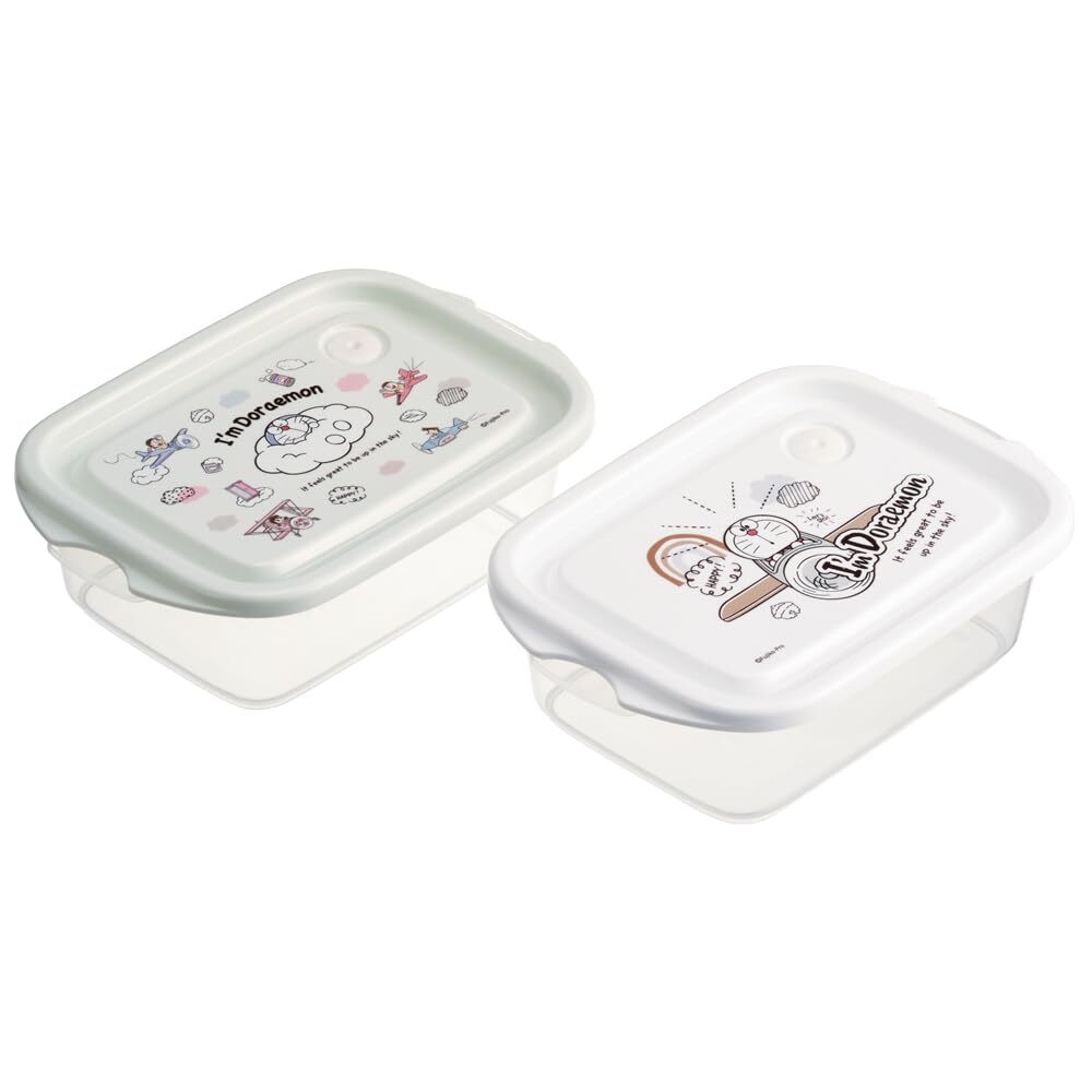 スケーター(Skater) シール容器 ドラえもん お空さんぽ サンリオ 500ml 2P 抗菌 保存容器 おかず容器 日本製 FCN2WAG-拍卖