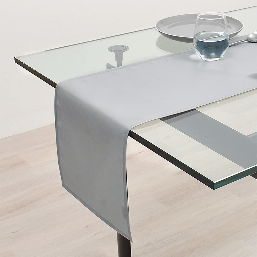 スタイルデコール(STYLE Decor) テーブルランナー ラミネート 防水 北欧 テーブルセンター 130cm 拭ける 無地 グレー W27拍卖
