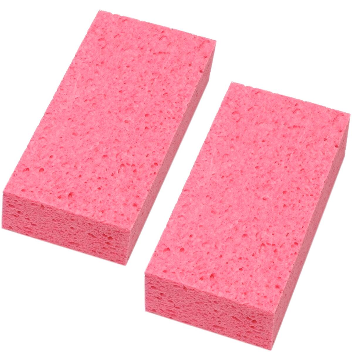 セルロース バススポンジ 日本製 吸水 速乾 風呂 掃除用 スポンジ ピンク 2個セット拍卖