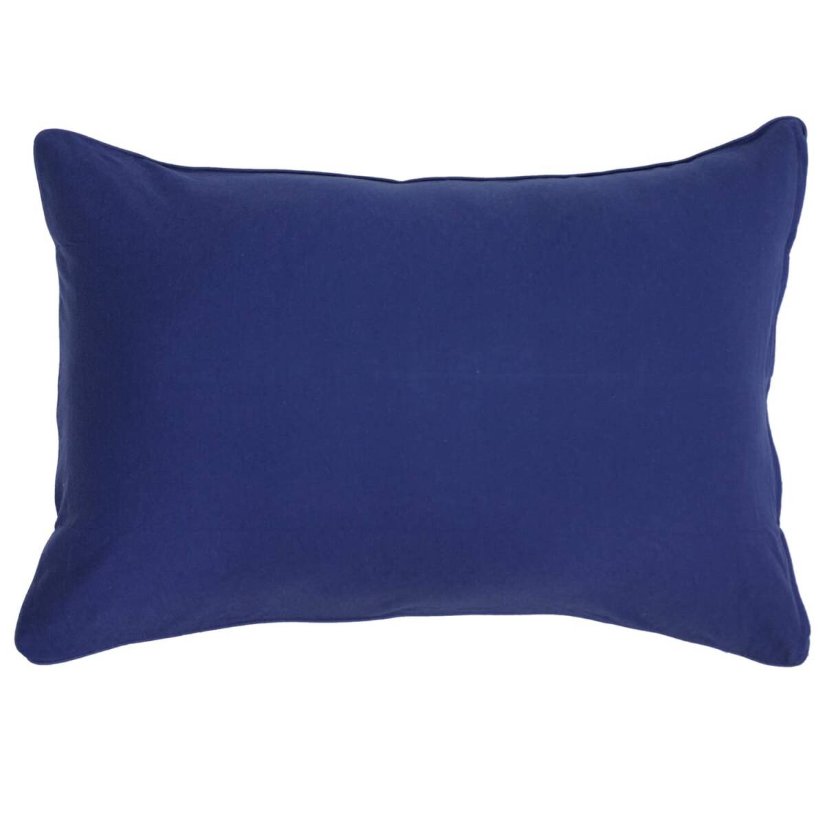 メリーナイト 枕カバー 無地カラー ネイビー 約43×63cm ファスナー式 まくらが入れやすい 綿100% ニット素材 ピタッと装着 洗える拍卖