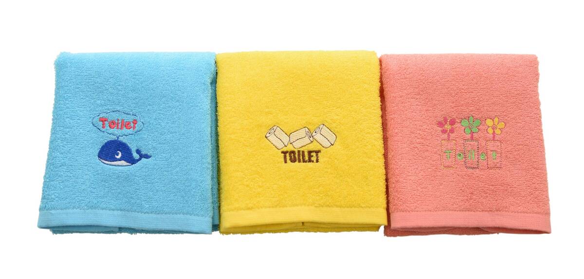 kosugizen フェイスタオル ホームライフ(トイレ) 34×80cm 3柄セット 3色 SV-241-3拍卖