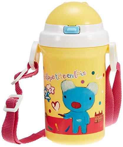 小森樹脂 水筒 ボトル ストロー付き プラボトル ペネロペ ストロー付き プラボトル イエロー 400ml 食洗機OK 日本製拍卖