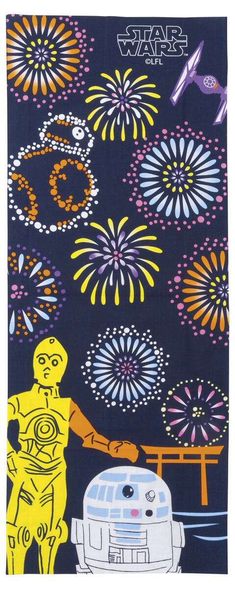 丸眞 スター・ウォーズ 夏祭り 手ぬぐい (34×90cm) 綿100% 2535010200拍卖