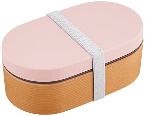 正和 Showa 弁当箱 お米がくっつきにくい 木目 樹脂 小判弁当 ピンク クリーンコート 電子レンジ・食洗器対応 600ml 男性 女性 日拍卖