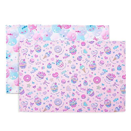 ランチョンマット 女の子 子供 布製 おしゃれ 給食 綿 2枚組 キャンディポップとスイーツセット カラフルキャンディスタイル N3601822拍卖